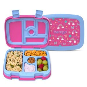 New Bentgo Kids Durable & Leak-Proof Lunch Box | Rainbows & Butterflies